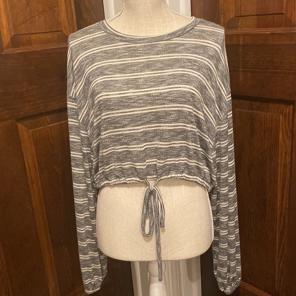 AUDREY 3 + 1 crop top with stripes